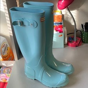 Light Blue Hunter Rain Boots